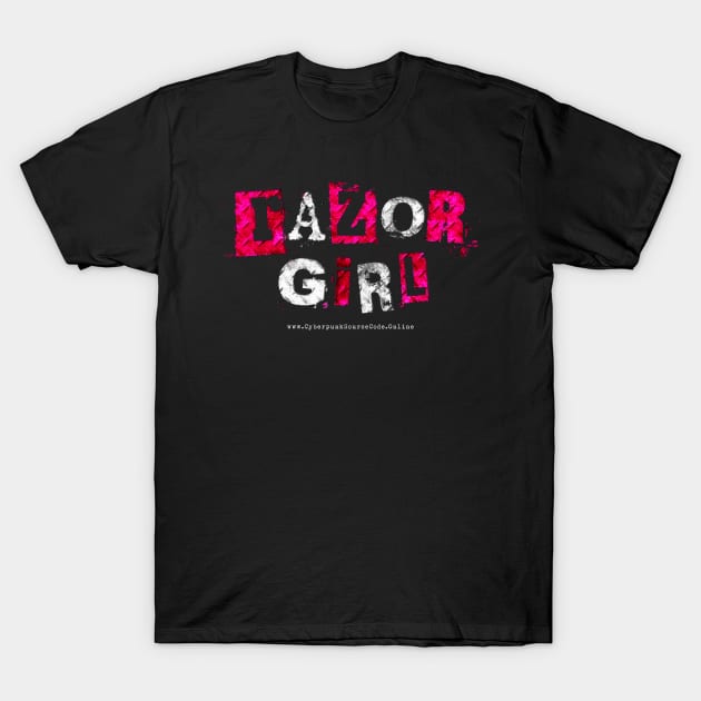 Razor Girl Logo Tee T-Shirt by Cultural Barbwire